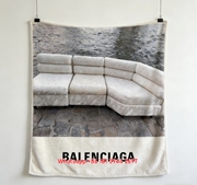 Balenciaga Waterfront Sofa Flannel Throw Blanket for Sofa and Wall Decor BA305